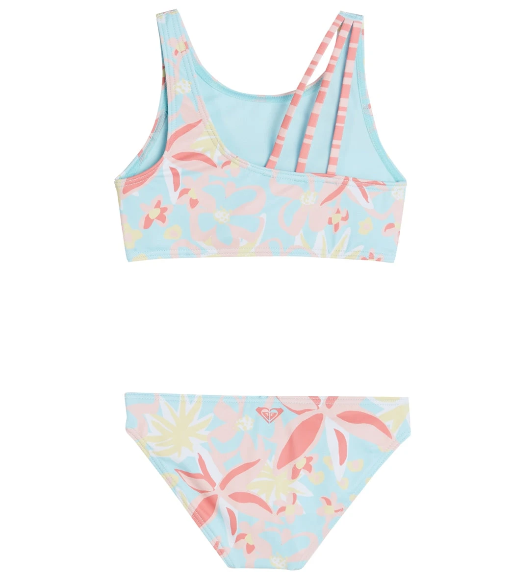 Roxy Girls' Holiday Flower Two Piece Bikini Set (Toddler, Little Kid) 2 Roxy Girls' Holiday Flower Two Piece Bikini Set (Toddler, Little Kid) - Image 2