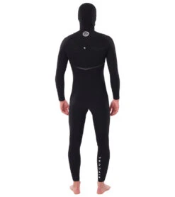 Rip Curl Men's 4/3mm E-Bomb Long Sleeve Zip Free Hooded Fullsuit Wetsuit -Swimming Shops 7510130491560 black 3a