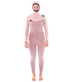 Rip Curl Women's 6/4 Flashbomb Long Sleeve Hooded Chest Zip Fullsuit Wetsuit -Swimming Shops 7510130688168 black 4a