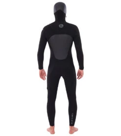 Rip Curl Men's 5/4mm Flasbomb Long Sleeve Hooded Chest Zip Fullsuit Wetsuit -Swimming Shops 7510131867816 black 3a