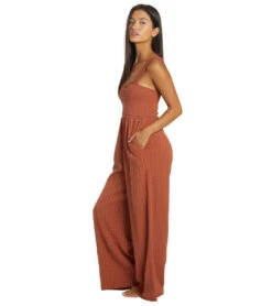 Roxy Women's Adventure Bound Jumpsuit -Swimming Shops 7522752790696 bakedclay 4a