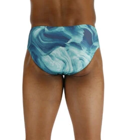 TYR Men's Mezio Racer Brief Swimsuit -Swimming Shops 7539494682792 tealmulti 3a