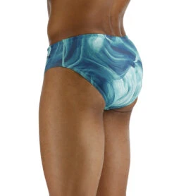 TYR Men's Mezio Racer Brief Swimsuit -Swimming Shops 7539494682792 tealmulti 5a