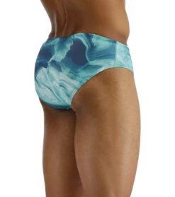 TYR Men's Mezio Racer Brief Swimsuit -Swimming Shops 7539494682792 tealmulti 6a