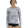 TYR Women's Turbulent SunDefense Vented Long Sleeve UPF 50+ Swim Shirt