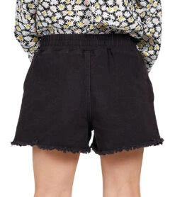 Volcom Girls' Strutin Stone Shorts (Big Kid) -Swimming Shops 7585914716328 black 3a