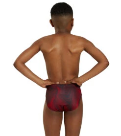 HydroLast Sonar Waves Swim Brief Swimsuit Youth (22 - 28) -Swimming Shops 7595544969384 red 4a
