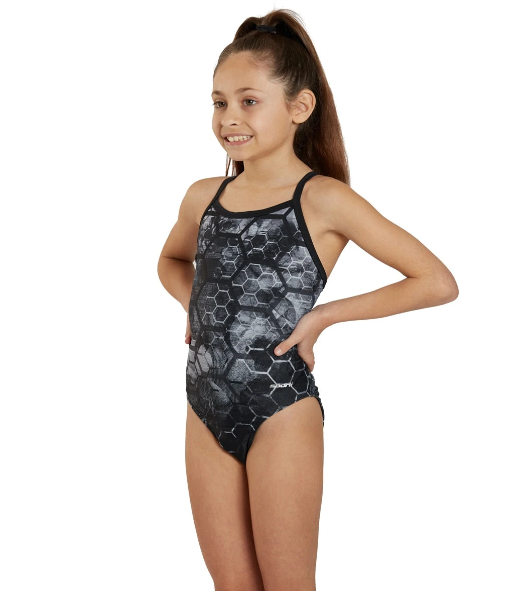 Fenced In Thin Strap One Piece Swimsuit Youth (22 - 28) 2 Fenced In Thin Strap One Piece Swimsuit Youth (22 - 28) - Image 2