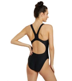 Piped Splice Wide Strap One Piece Swimsuit 8 Piped Splice Wide Strap One Piece Swimsuit -Swimming Shops 7595815272616 blackmaroon 3a