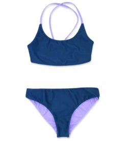 Girls' Waverly Reversible Two Piece Bikini Set (Toddler, Little Kid, Big Kid) -Swimming Shops 7600912072872 lavender 3a