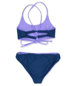 Girls' Waverly Reversible Two Piece Bikini Set (Toddler, Little Kid, Big Kid) -Swimming Shops 7600912072872 lavender 4a