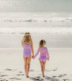 Girls' Diving Diva Long Sleeve Two Piece Rashguard Set (Baby, Toddler, Little Kid) -Swimming Shops 7601446420648 pink 7a