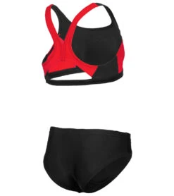 Arena Girls' G Thrice Jr Two Piece Bikini Set (Little Kid, Big Kid) -Swimming Shops 7626452369576 blackanguriawhite 4a