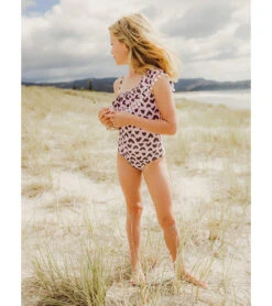 Girls' Wild Love One Shoulder One Piece Swimsuit (Toddler, Little Kid, Big Kid) -Swimming Shops 7631512699048 pink 3a