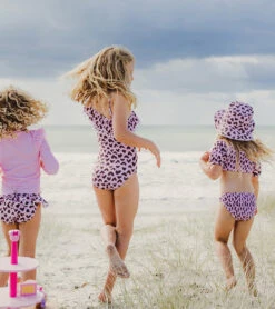 Girls' Wild Love One Shoulder One Piece Swimsuit (Toddler, Little Kid, Big Kid) -Swimming Shops 7631512699048 pink 7a