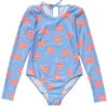 Girls' Beach Bloom Long Sleeve One Piece Swimsuit (Toddler, Little Kid, Big Kid)