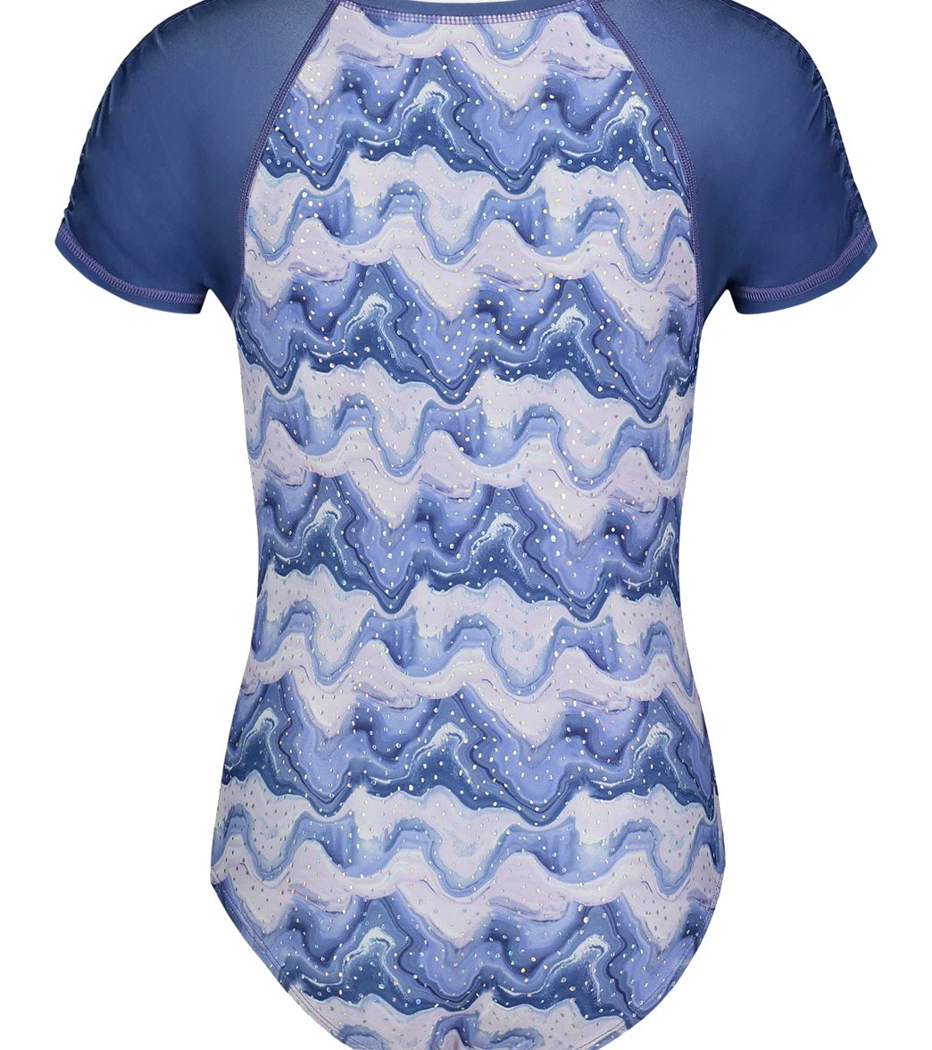 Under Armour Girls' UA Mixing Waves Short Sleeve One Piece Swimsuit (Little Kid 2 Under Armour Girls' UA Mixing Waves Short Sleeve One Piece Swimsuit (Little Kid - Image 2