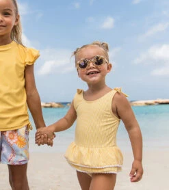 Girls' Marigold Stripe Skirt One Piece Swimsuit (Baby, Toddler, Little Kid) 5 Girls' Marigold Stripe Skirt One Piece Swimsuit (Baby, Toddler, Little Kid) -Swimming Shops 7652777623720 yellow 3a