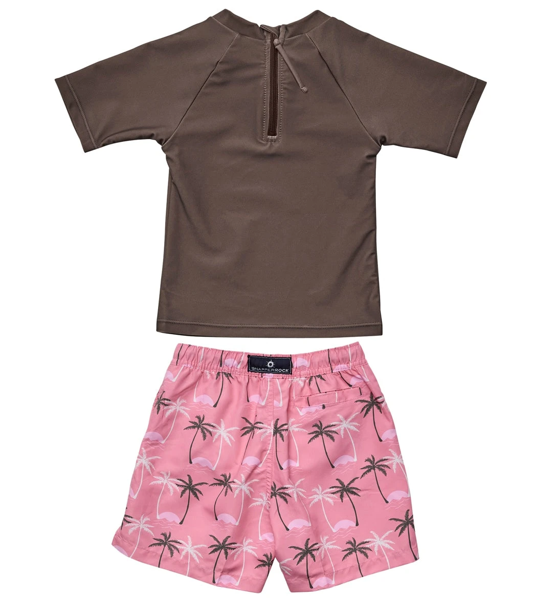 Boys' Palm Paradise Sustainable Short Sleeve Rashguard Set (Baby) 2 Boys' Palm Paradise Sustainable Short Sleeve Rashguard Set (Baby) - Image 2