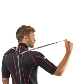 CRESSI Men's Tortuga 2.5MM Short Sleeve Springsuit Wetsuit -Swimming Shops 7659811897512 blackred 5a