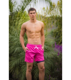 Men's 17" Dean Tree Compression Swim Trunks 8 Men's 17" Dean Tree Compression Swim Trunks -Swimming Shops 7781261017256 pink 4a