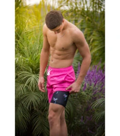 Men's 17" Dean Tree Compression Swim Trunks 9 Men's 17" Dean Tree Compression Swim Trunks -Swimming Shops 7781261017256 pink 5a