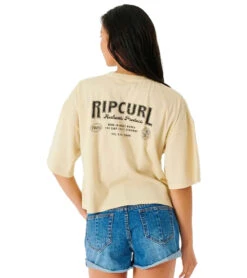 Rip Curl Women's Escape To Paradise Heritage Tee Shirt 6 Rip Curl Women's Escape To Paradise Heritage Tee Shirt -Swimming Shops 7787983012008 natural 3a